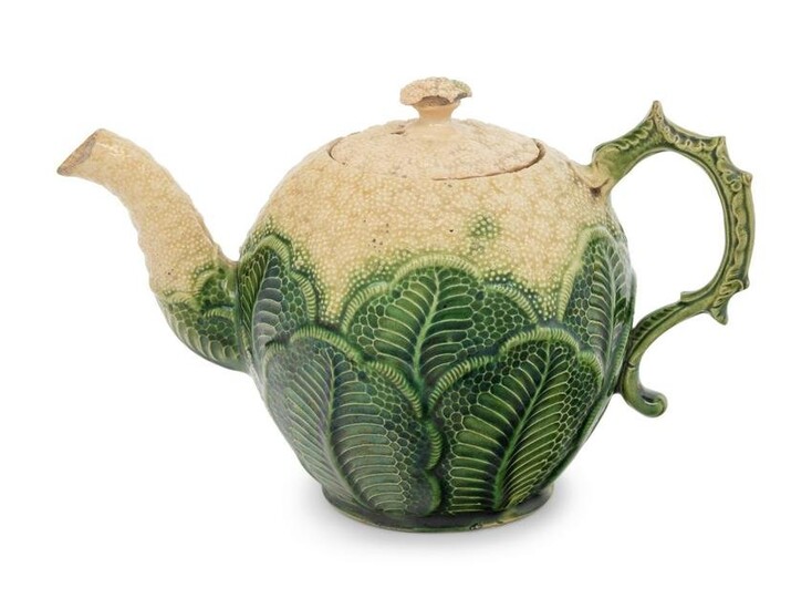 A Wedgwood Cauliflower-Form Creamware Teapot