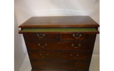 A good Irish Georgian mahogany chest of two short and three ...