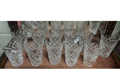 A good set of eleven Waterford Crystal water Glasses. Height...