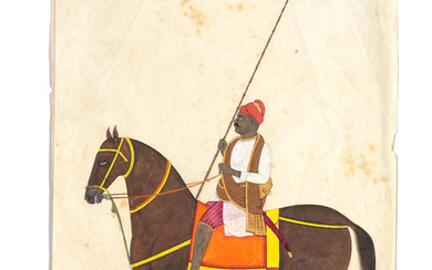 A lancer on horseback Rajasthan, early/mid-19th Century