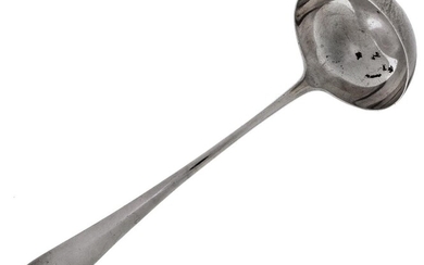 A silver Hanoverian pattern rat tail ladle, by Asprey & Co., London, 1963, 29cm long, approx. weight 8.6oz Provenance: The Geoffrey and Fay Elliot collection.