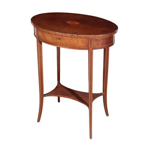 AN EDWARDIAN OCCASIONAL TABLE in the manner of Thomas Sherat...