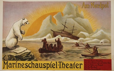 Affiche de manifestation vers 1930, mention du fabricant Adolph Friedländer Hambourg, numérotée 5897, lithographie en...