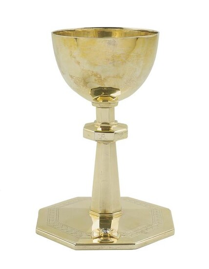American Sterling Silver Gilt Chalice