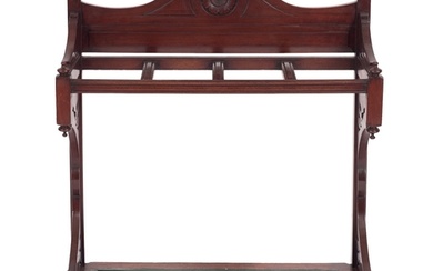 An Edwardian mahogany hall stand, early 20th century; the se...