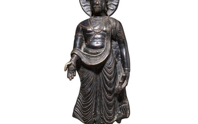 An Indian/Pakistani bronze figure of Bodhisattva Maitreya, 19th century