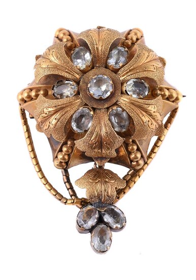 An early Victorian rock crystal brooch