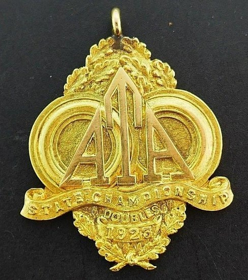 Antique 14k Yellow Gold Sports-Themed Pendant