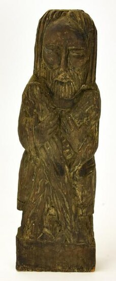 Antique Hand Carved Wooden Santos Figure