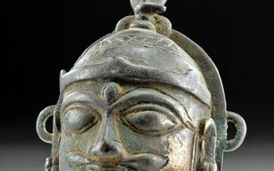 Antique Indian Leaded Brass Mukhalinga