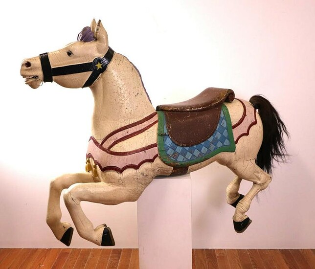 Antique Paint Decorated Carousel Horse