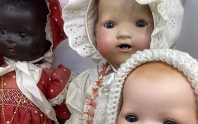 Antique good large Collection of Bisque head, composition baby dolls...
