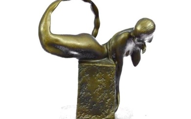 Art Deco Mermaid Bronze Sculpture