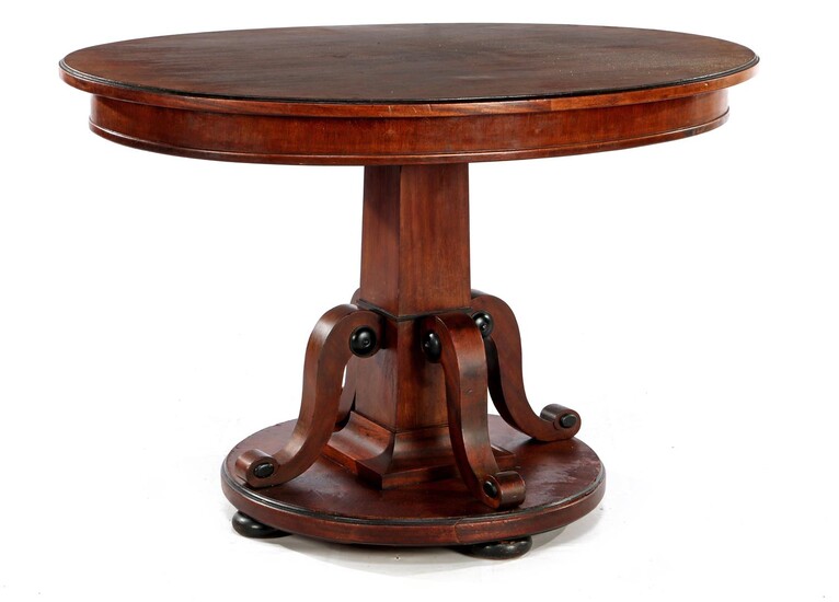(-), Art Deco ovale salontafel, 65 cm hoog,...