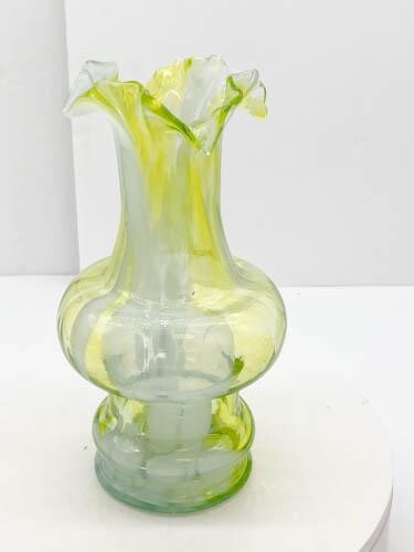 Arts And Crafts Style Hand Blown Glass Vase