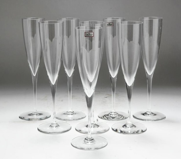 Baccarat Crystal "Dom Perignon" Champagne Flutes 8