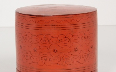 Birmanie, vers 1900, Boîte cylindrique couverte... - Lot 92 - Osenat