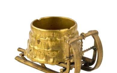 Brass ashtray Water sleigh. Late 19th century
