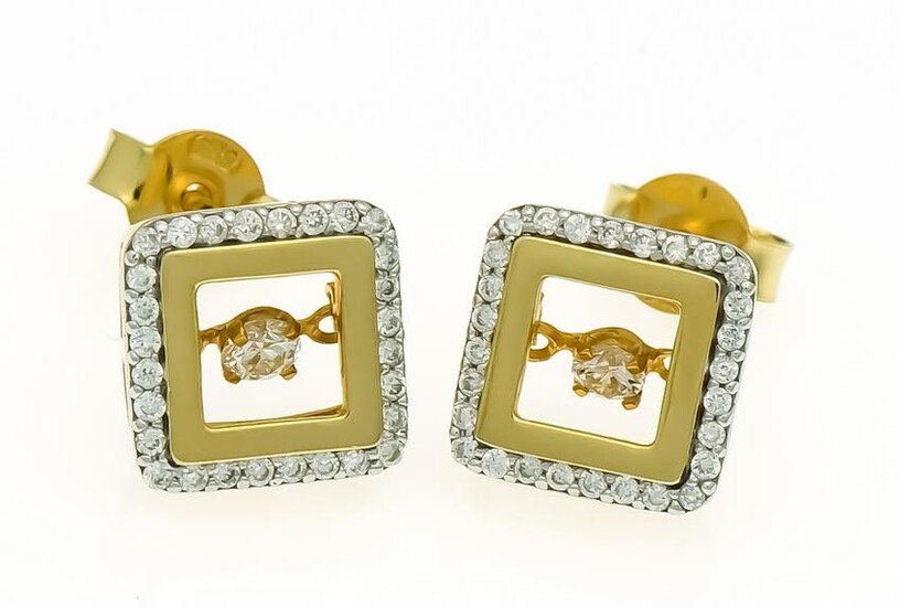 Brilliant stud earrings GG 585/000 with 2 moveable