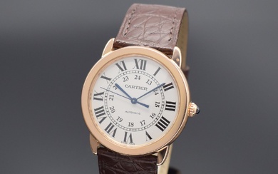 CARTIER 18k pink gold wristwatch Ronde Solo reference...