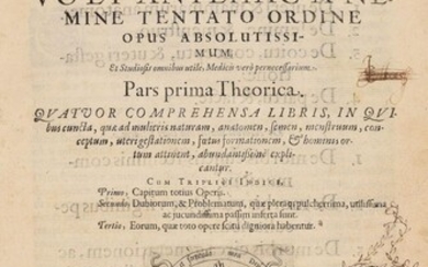 CASTRO, Rodrigo de - De universa mulierum medicina [...]. Pars prima Theorica [- Pars secunda, sive Praxis].