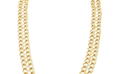 Chanel Gold Double Oval Link Chain Necklace/Belt