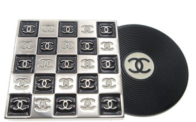 Chanel Record Motif Brooch Pin Corsage Silver Plated 04P Italy