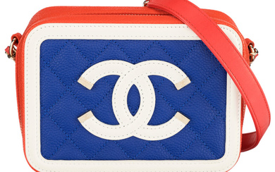 Chanel Red, White, & Blue Quilted Caviar Leather Small...