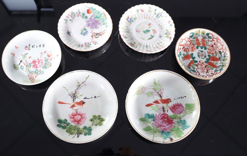 Chine lot de (6) assiettes en porcelaine vers 1900