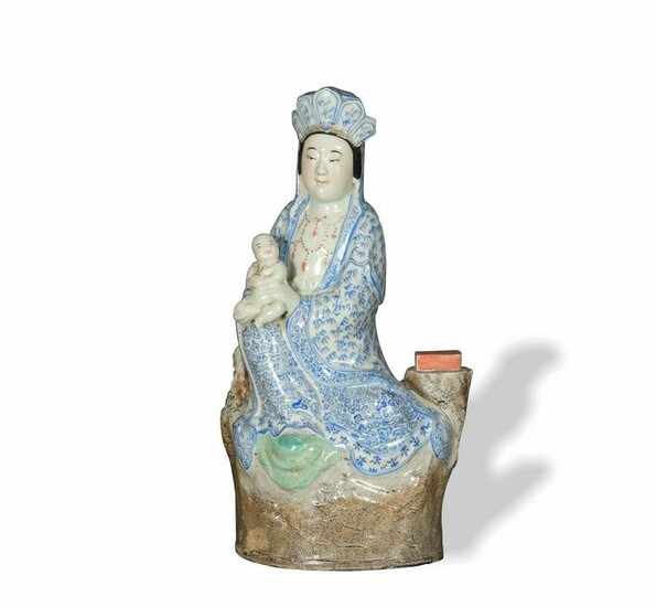 Chinese Famille Rose Guanyin, Republic