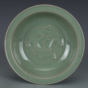 Chinese Longquan Celadon Porcelain Plate