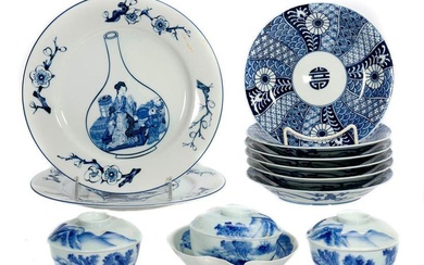 Collection of Japanese Blue and White Porcelain.