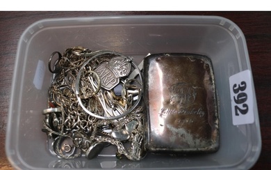 Collection of assorted Silver Jewellery and a Silver Cigaret...