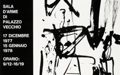Con firme manoscritte degli artisti, Lotto composto di 3 manifesti di mostre d'arte. 1971-78.