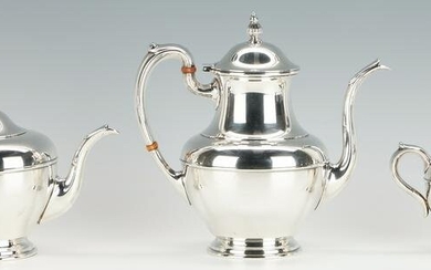 Concord Art Deco Period Sterling Tea Set, 3 pcs.