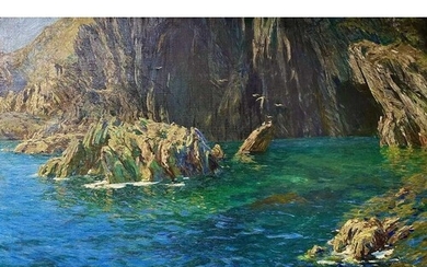 Cornelius WAGNER (1870-1956) The Cornish Coast Oil on canvas...