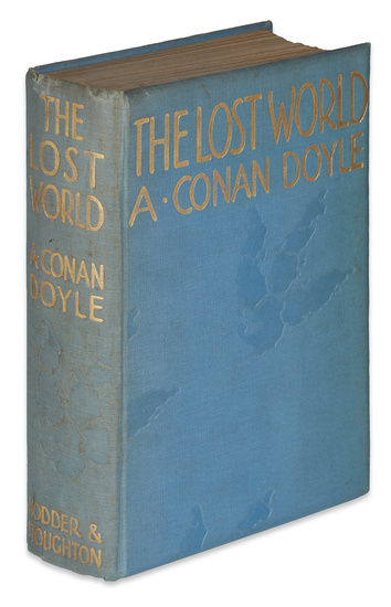 DOYLE, ARTHUR CONAN. The Lost World. Illustrated. 8vo, original blue cloth, dinosaur footprints...