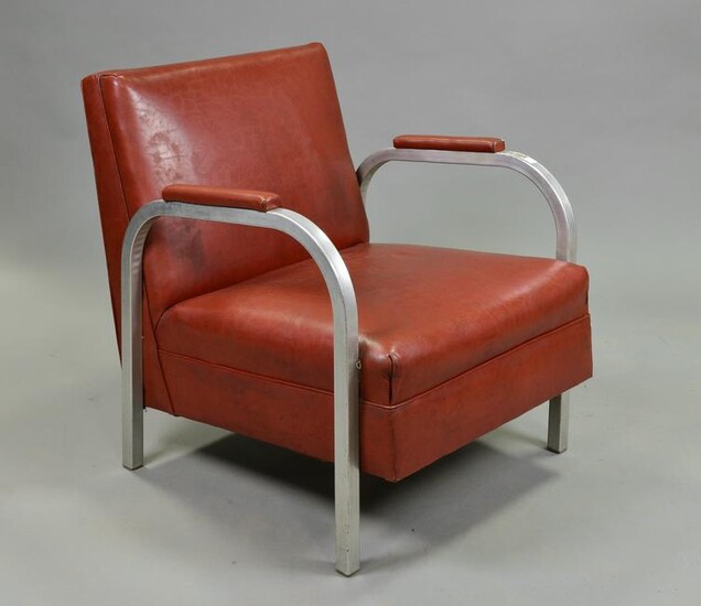 Deco / Mid Century Armchair with Metal Sides