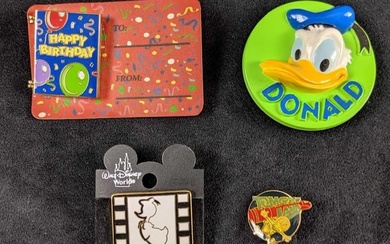 Disney Donald Duck Pin Lot Of Four