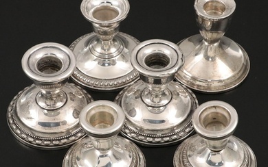 Duchin Creation and Other Weighted Sterling Silver Candlesticks