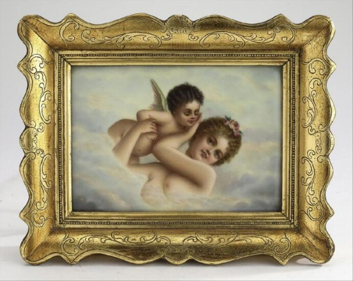 Early 20Th C Hand Painted Porcelain Plaque