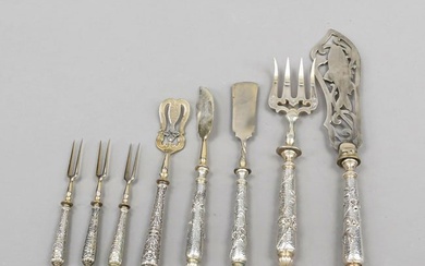 Eight serving pieces, 20th century