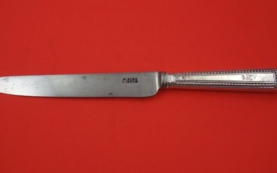 English Georgian Sterling Silver Dinner Knife by WS w/ beaded handle 11 1/4"