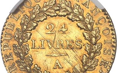FRANCE Convention (1792-1795). Louis d’or de 24 livres 1793 -...