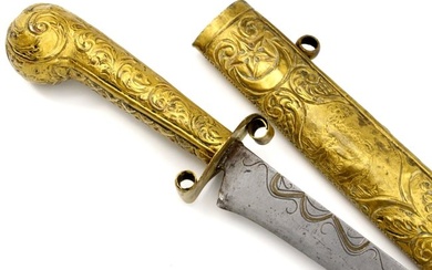 Fine and Rare 19th C. Islamic Algerian FLYSSA Sword of Royal Presentation Grade, with Fire Gilt