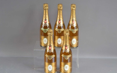 Five bottles of Louis Roederer Cristal Champagne 1983