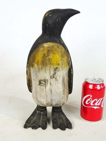 Folk Art Carved Penguin