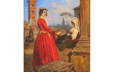Franz Alt, Vienna 1821 - 1914 Vienna, attributed, Two Roman Women