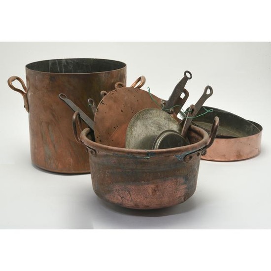 French Antique and Vintage Copper Cookware.