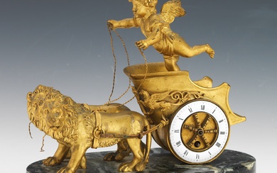 French Empire Chariot Clock, 19th c.